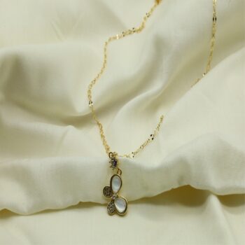 White Butterfly Necklace
