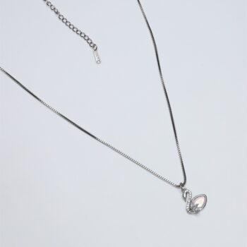 Rhinestone Swan Necklace