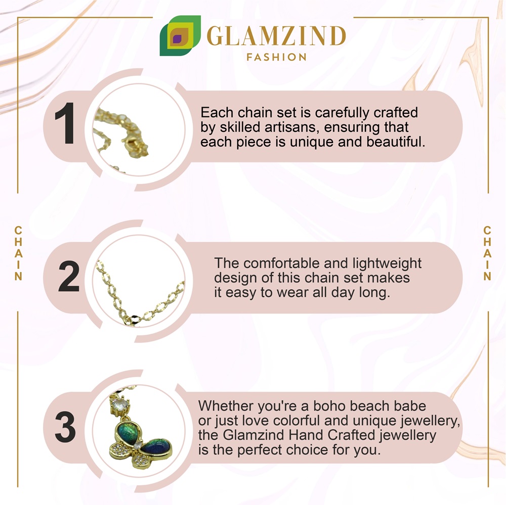 N-37-04a.jpg Free Rhinestone Green Butterfly Necklace