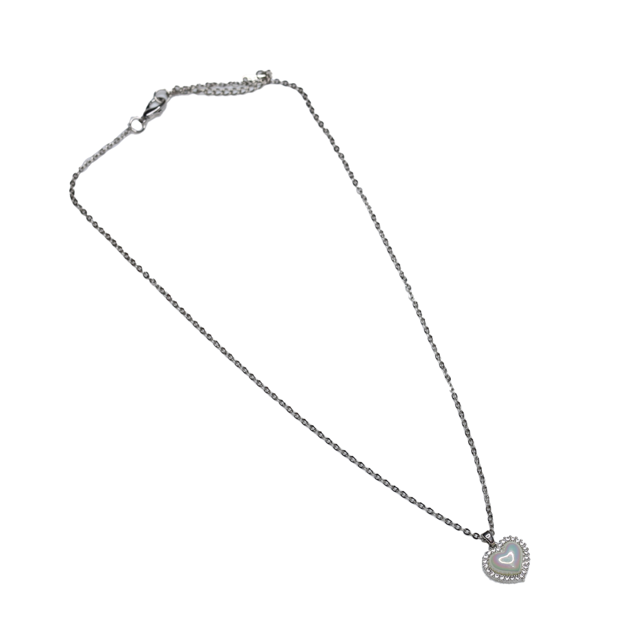 N-39-01a.jpg Simple and Delicate Silver Heart Pendant