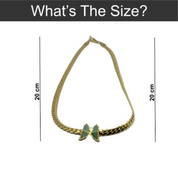 Butterfly Necklace with Vintage Cuban Chain