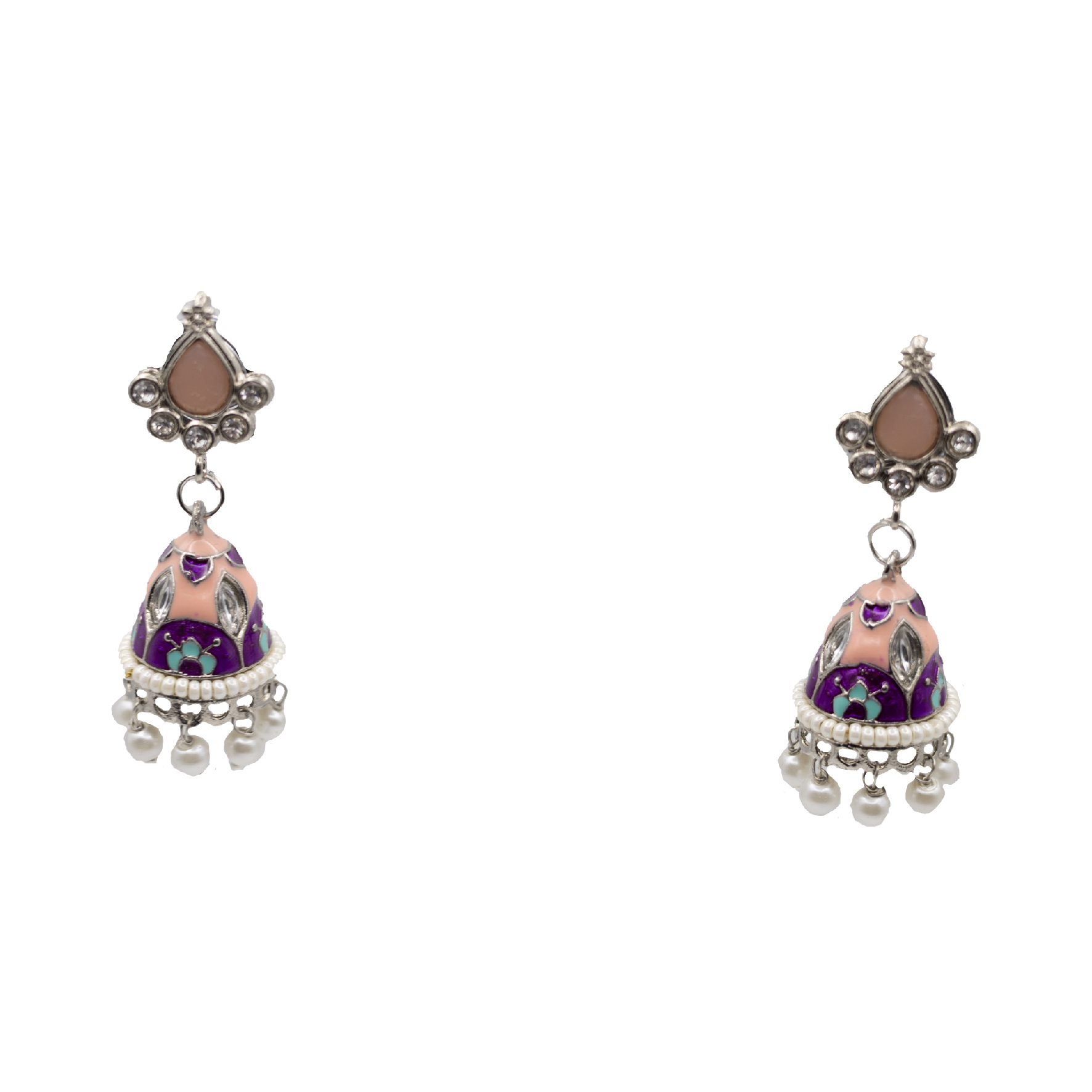 PINK-01-2.jpg Meenakari Jhumka