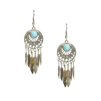 Turquoise Boho Feather Elegance